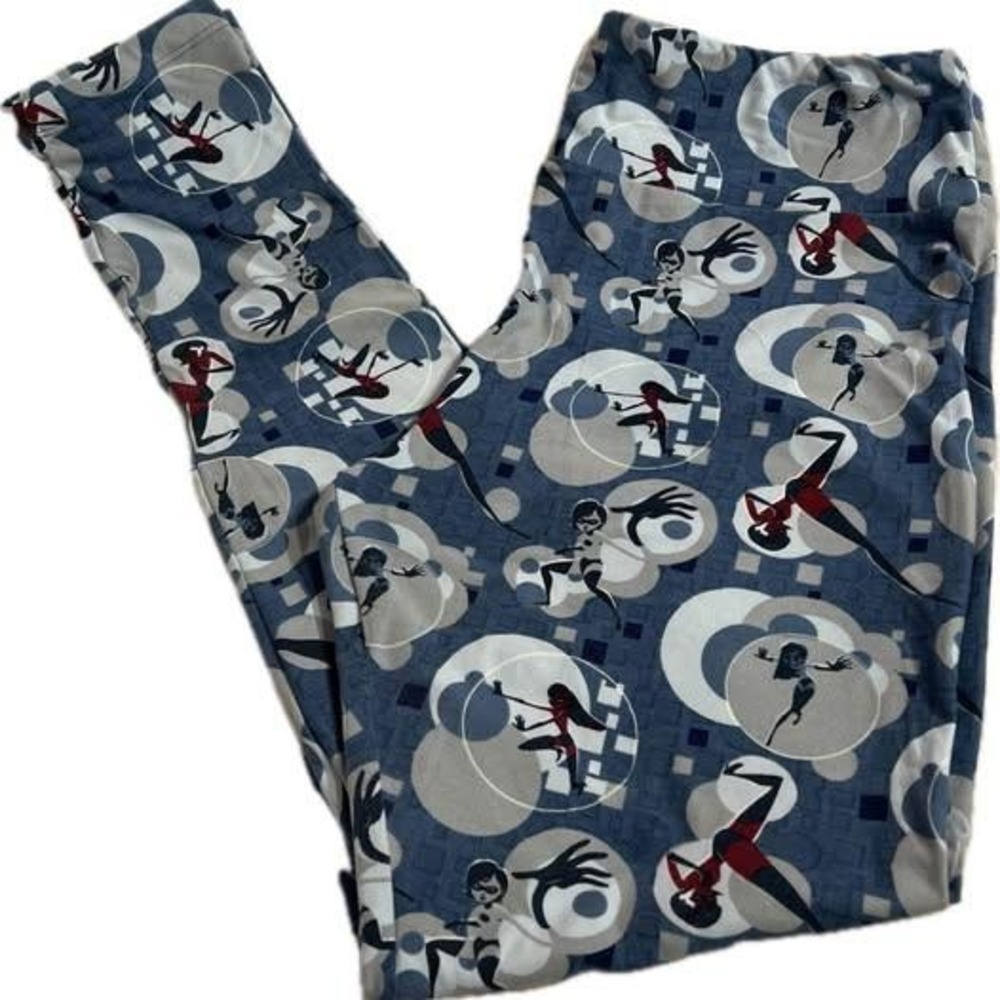 LuLaRoe Disney The Incredibles Elastigirl Leggings Tall & Curvy Disney Leggings